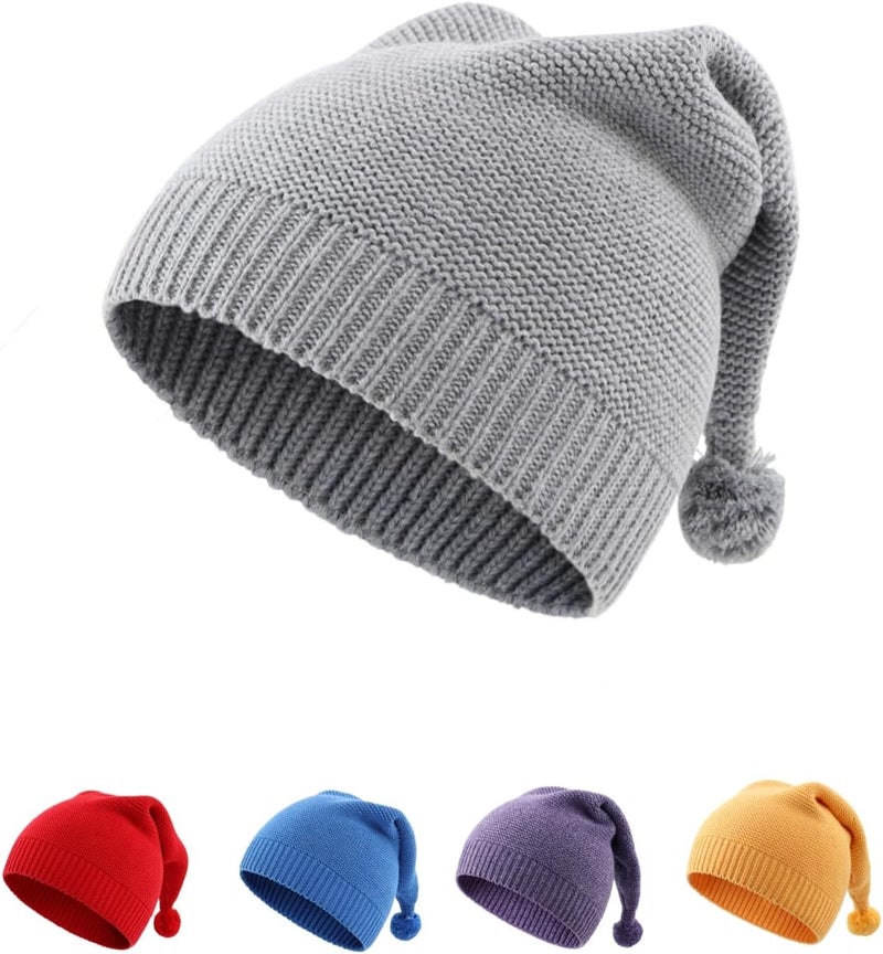 LLmoway Toddler Infant Winter Hat Warm Cotton Knit Skull Cap Stocking Cap Slouchy Beanie for Baby Kids Boys Girls - Image 1
